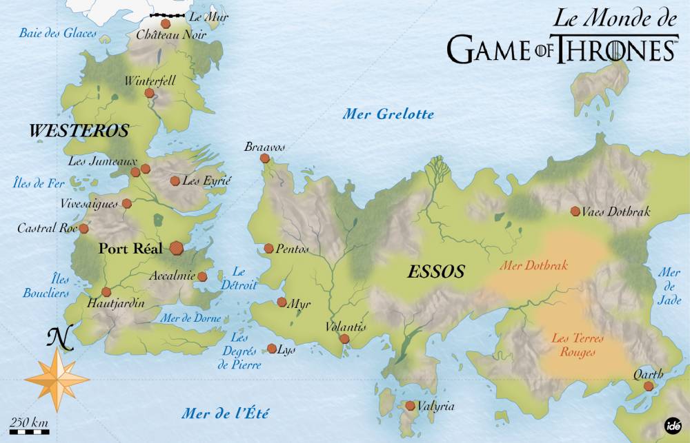 Carte Game of Thrones, Game of Thrones, Map of Game Of Thrones
