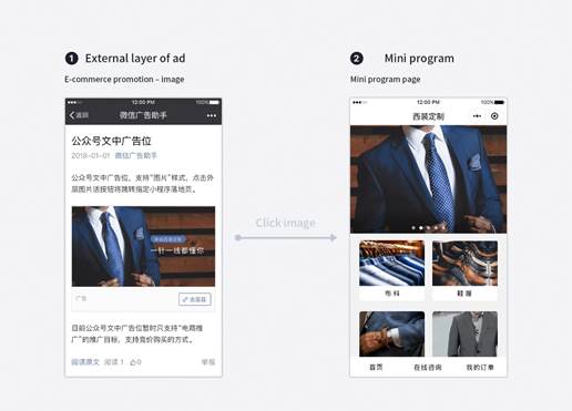 Wechat advertising, advertising location