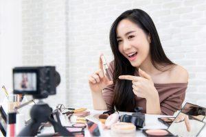 Chinese Influencer shooting a video