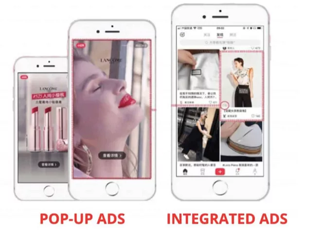 Example of advertising on Little Red Book