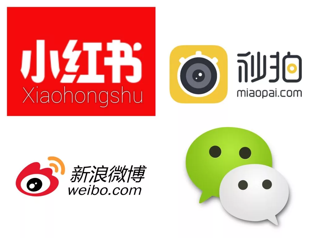 The 4 big social Media platforms in China in 2017